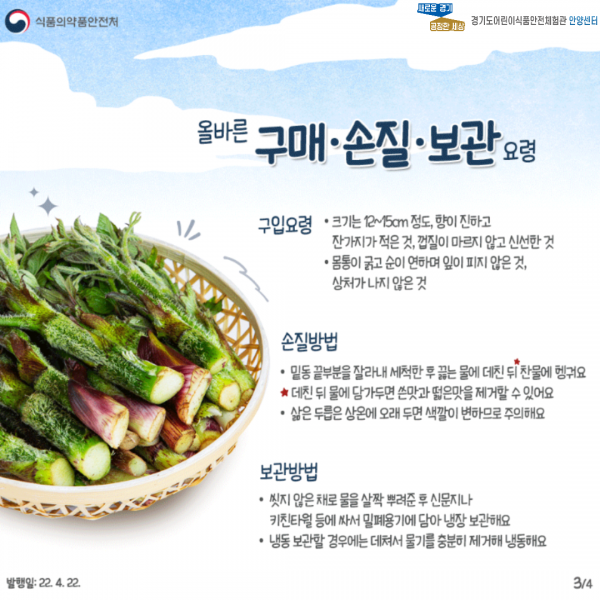 두릅 설명 세번째 페이지 입니다