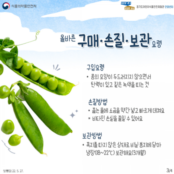 완두콩 설명 세번째 페이지 입니다.